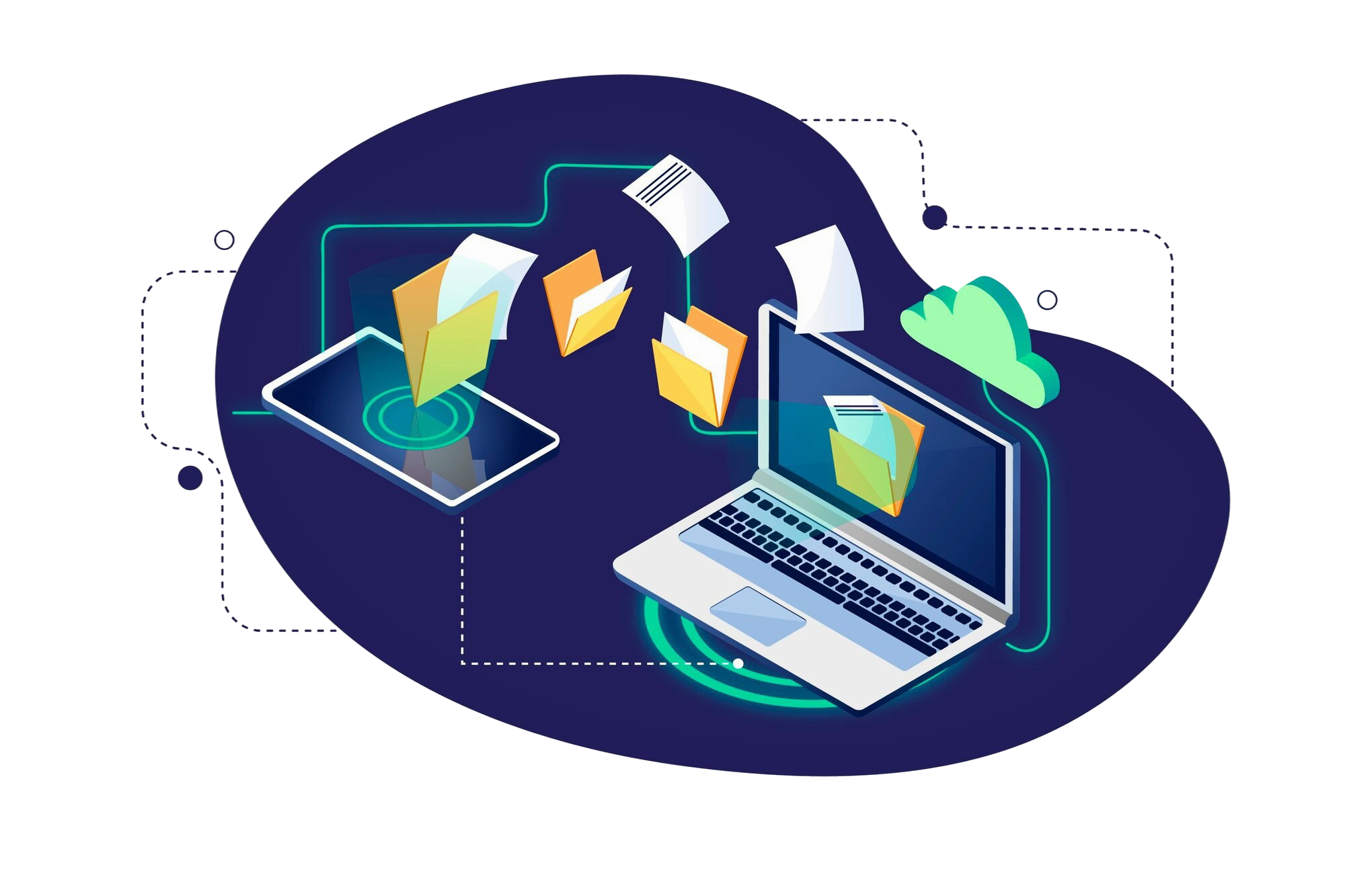 Illustration de la dématérialisation des factures