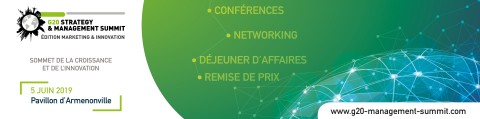 La 9e édition du G20 MARKETING & INNOVATION organisée par le groupe Leaders League, magazine Décideurs, aura lieu le mercredi 5 juin 2019 au Pavillon d'Armenonville à Paris.